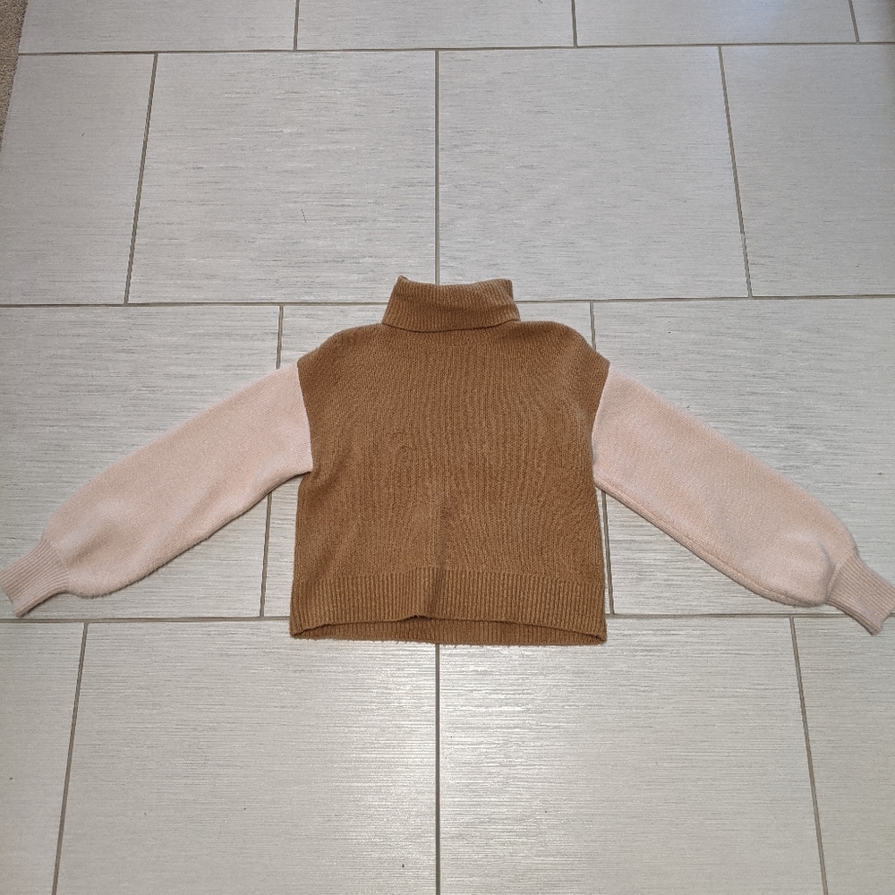 Brown and pink small sweater from Forever 21